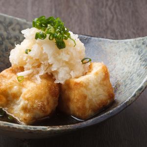 タラと豆腐の揚げない揚げ出し豆腐