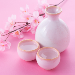 桜と日本酒