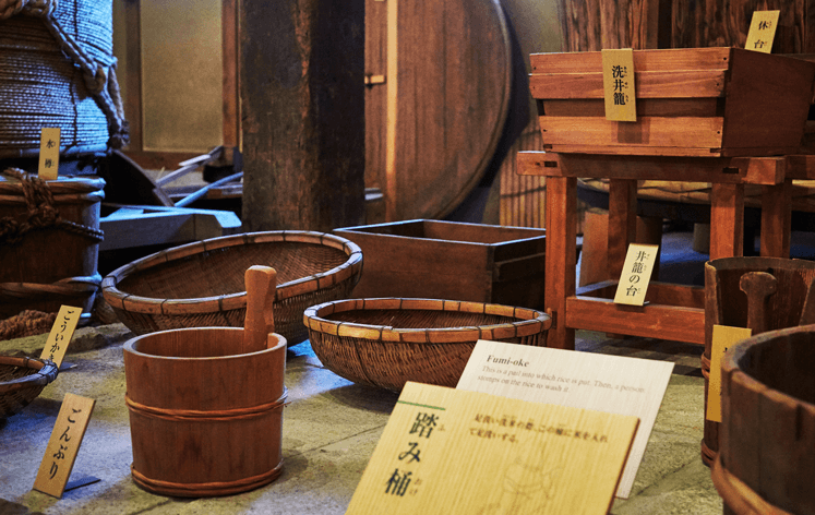 Relive the traditional sake brewing along the process