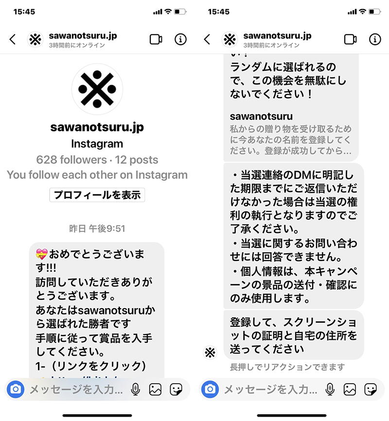 Instagram 스푸핑 계정